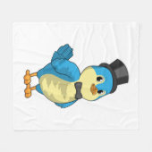 Vogel als bruidegom met lint fleece deken (Voorkant (Horizontaal))