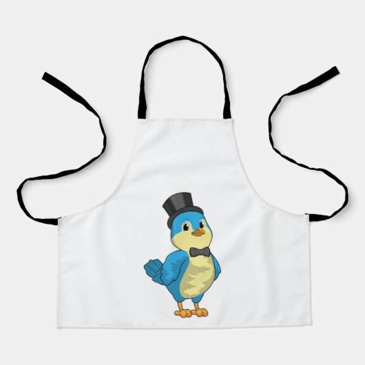 Vogel als bruidegom met lint schort (Voorkant)