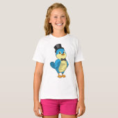 Vogel als bruidegom met lint t-shirt (Voorkant volledig)