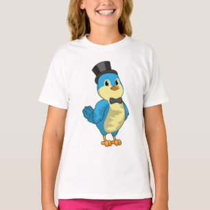 Vogel als bruidegom met lint t-shirt