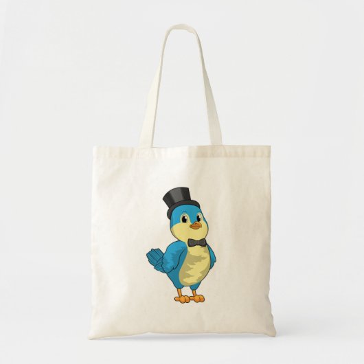 Vogel als bruidegom met lint tote bag (Voorkant)