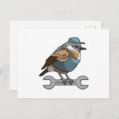 Vogel als Carftsman met Frans Briefkaart (Voorkant / Achterkant)