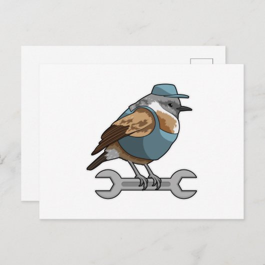 Vogel als Carftsman met Frans Briefkaart (Voorkant / Achterkant)