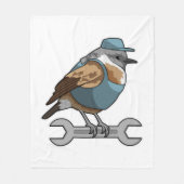 Vogel als Carftsman met Frans Fleece Deken (Voorkant)