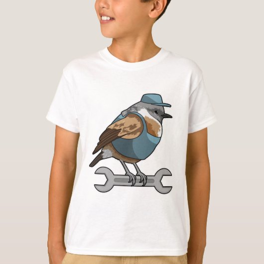 Vogel als Carftsman met Frans T-shirt (Voorkant)