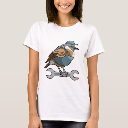 Vogel als Carftsman met Frans T-shirt (Voorkant)