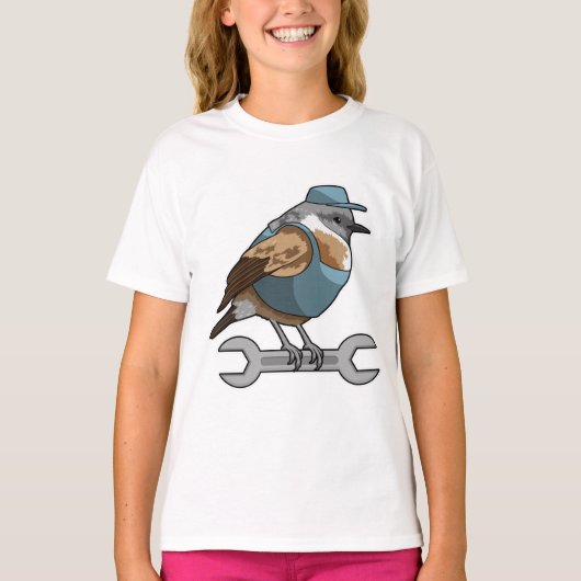 Vogel als Carftsman met Frans T-shirt (Voorkant)