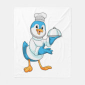 Vogel als Cook met Platter Fleece Deken (Voorkant)