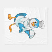 Vogel als Cook met Platter Fleece Deken (Voorkant (Horizontaal))