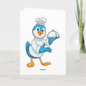 Vogel als Cook met Platter Kaart (Achterkant)