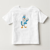Vogel als Cook met Platter Kinder Shirts (Voorkant)