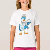 Vogel als Cook met Platter T-shirt (Voorkant)