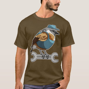 Vogel als karper, met moersleutel t-shirt