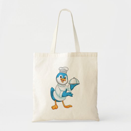 Vogel als kok met schaal tote bag (Voorkant)
