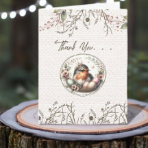 Vogel Aquarel Vouw Dankkaart