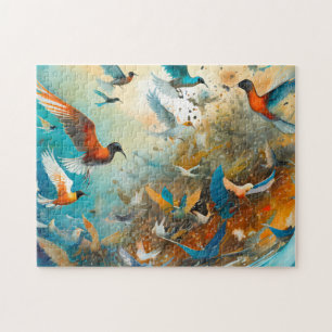 Vogel Art 8 Vet en mooi Legpuzzel Intern