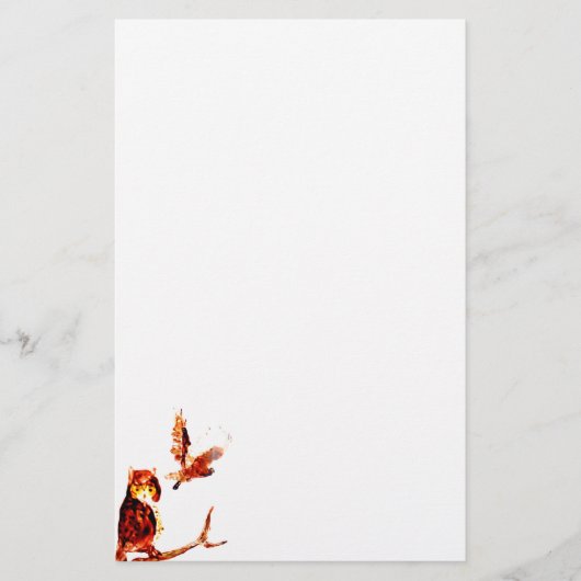 Vogel Art Tawny Bruine Uilen Briefpapier (Voorkant)