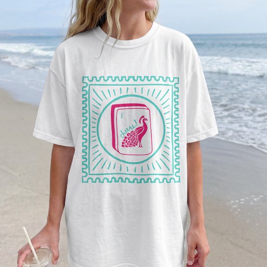 Vogel Bam Cheer Mahjong Feestje T-shirt