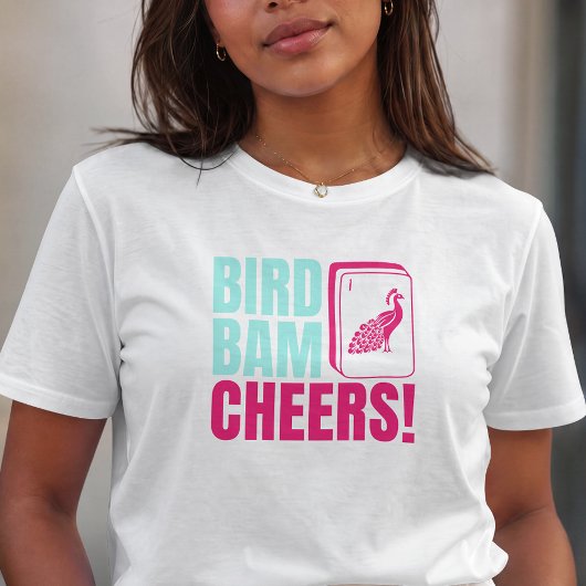 Vogel Bam Cheers Mahjong Feestje T-shirt
