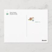 Vogel bezorgt post dank u briefkaart (Achterkant)