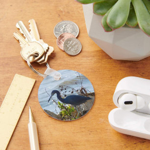 Vogel bij de Bay Little Blue Heron Safety Harbor Sleutelhanger