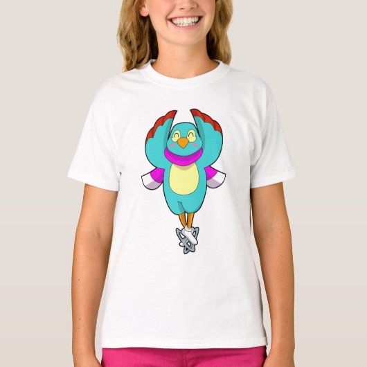 Vogel bij ijsschaatsen met ijsscheuren.PNG T-shirt (Voorkant)