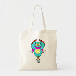 Vogel bij ijsschaatsen met ijsscheuren.PNG Tote Bag