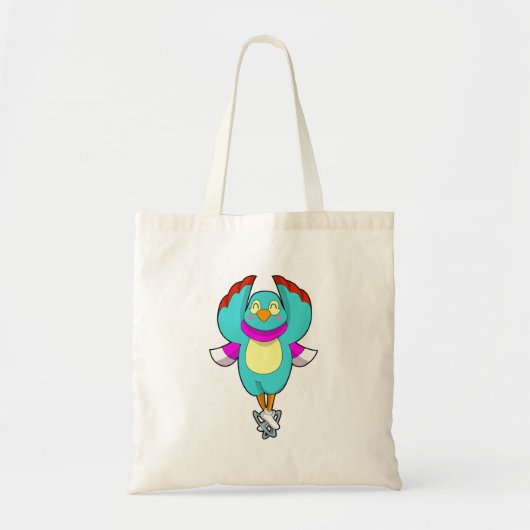 Vogel bij ijsschaatsen met ijsscheuren.PNG Tote Bag (Voorkant)