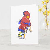 Vogel bij volleybalsport kaart (Gele Bloem)