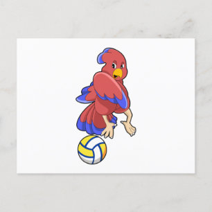 Vogel bij volleybalsporten briefkaart