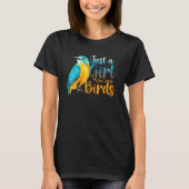 Vogel Birding Gewoon een meisje die van vogels hou T-shirt (Voorkant)