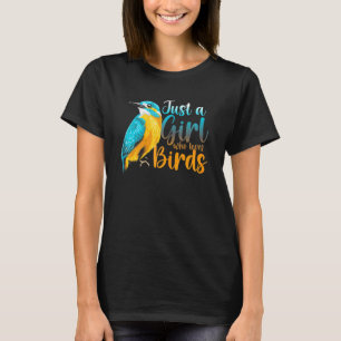 Vogel Birding Gewoon een meisje die van vogels hou T-shirt