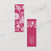 Vogel & Bloem Batik Patroon Motief Mini Visitekaartje (Voorkant / Achterkant)