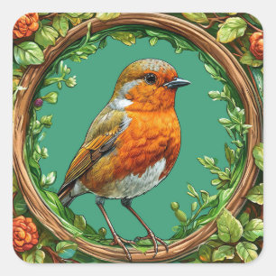 Vogel Bloem Frame Sticker Tuin Natuur Cadeau