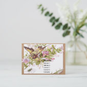 Vogel-, bloemen- en Victoriaans buskaart Visitekaartje (Staand voorkant)