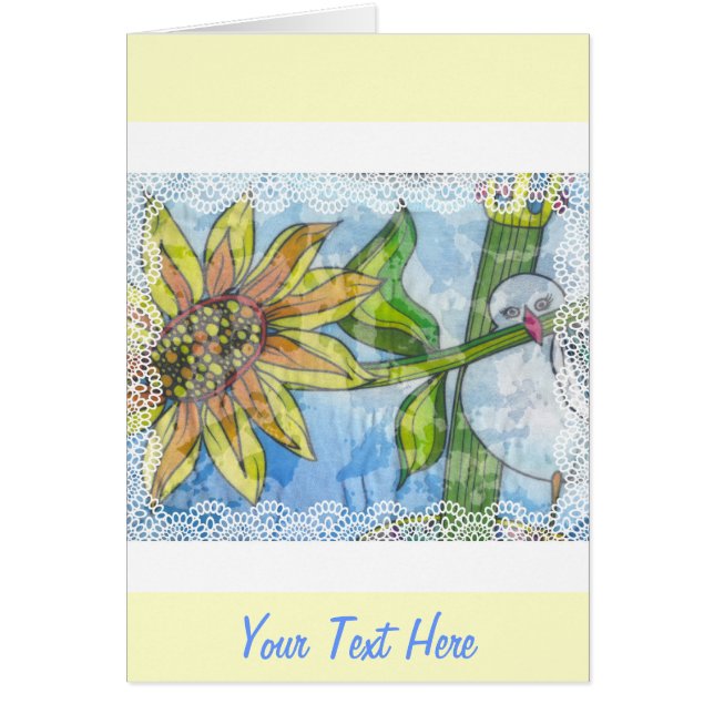 Vogel, bloemkool en kant (Voorkant)