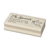 Vogel & Boog Familienaam & Retouradres Rubberstempel (Stempel)