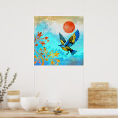 Vogel Boom Zon Poster (Keuken)
