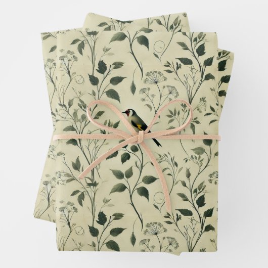  Vogel & Botanische Wraps en Decoupage Inpakpapier Vel (In situ)