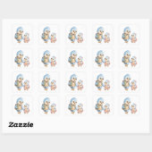 Vogel Broers en Zusters Mooie Vierkante Sticker (Vel)