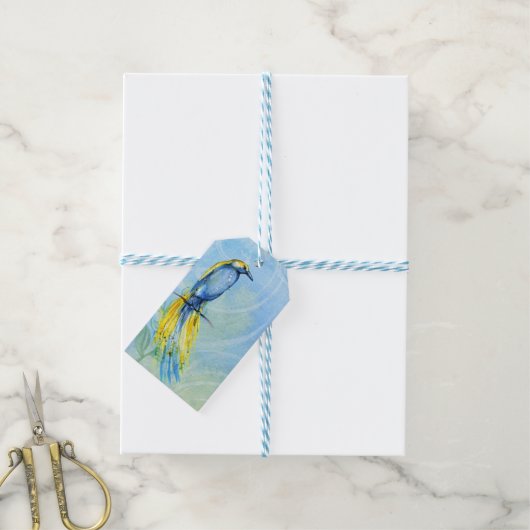 vogel cadeaulabel (Met Touw)