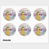 Vogel Cafetaria Grappig Ronde Sticker (Vel)