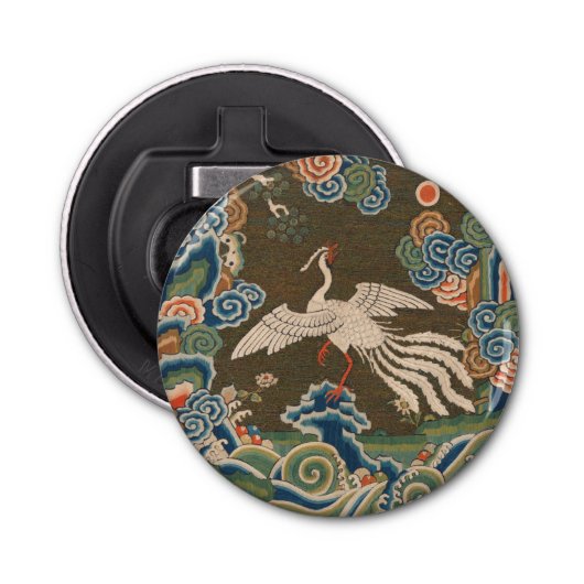 Vogel Chinees Antiek Decor Button Flesopener (Voorkant)
