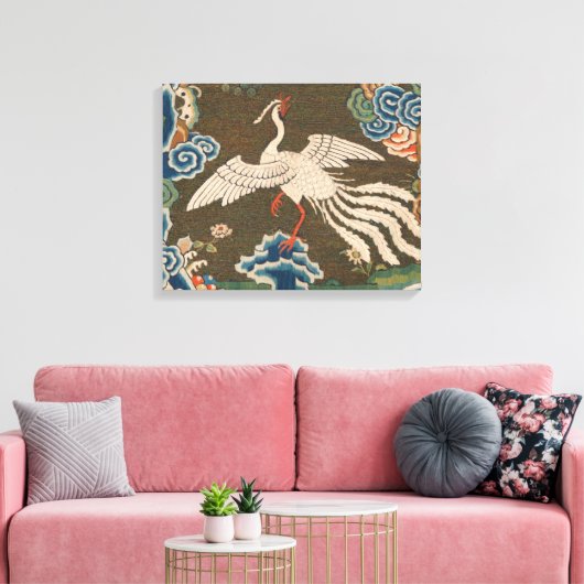 Vogel Chinees Antiek Decor Canvas Afdruk (Insitu (Woonkamer))