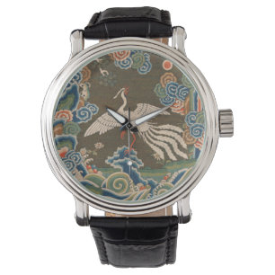 Vogel Chinees Antiek Decor Horloge