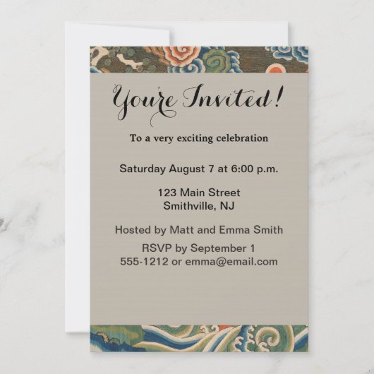 Vogel Chinees Antiek Decor Kaart (Voorkant)