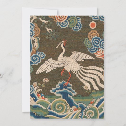 Vogel Chinees Antiek Decor Kaart (Achterkant)