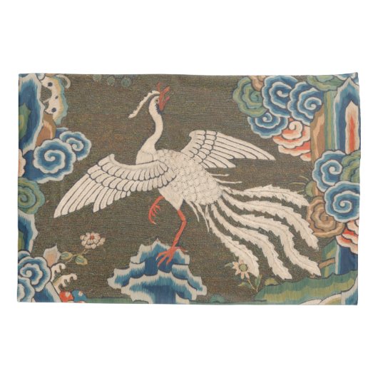 Vogel Chinees Antiek Decor Kussensloop (Achterkant)