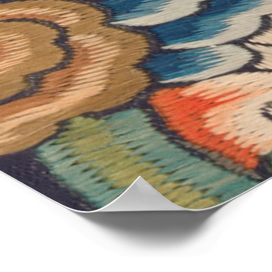 Vogel Chinees Antiek Decor Poster (Hoek)