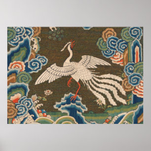 Vogel Chinees Antiek Decor Poster